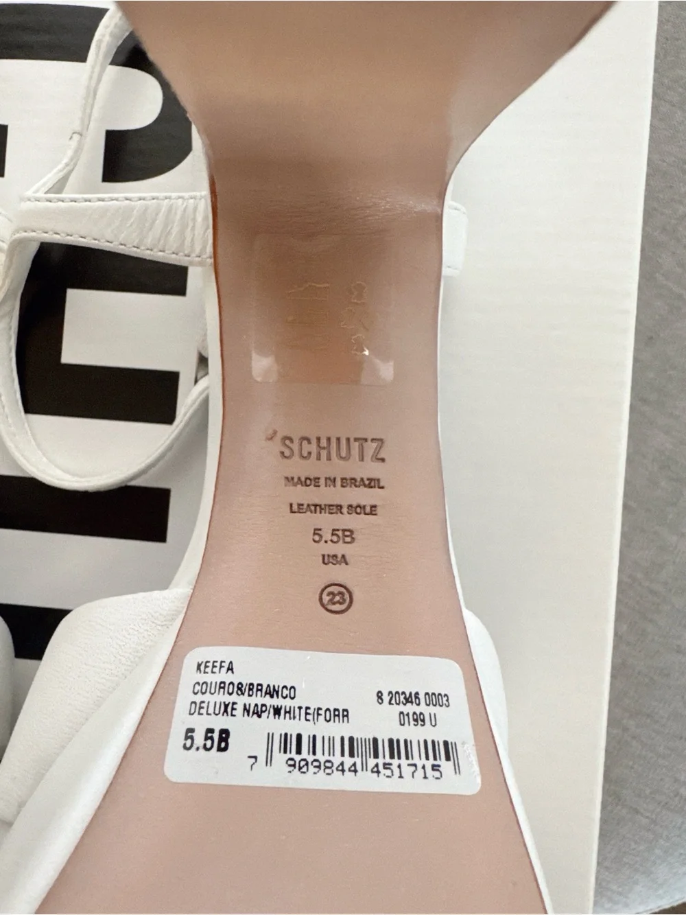 Schutz Keefa Nappa Leather Sandal - Deluxe White Nappa Leather 5.5B